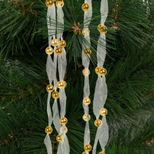 Karácsonyi organza girland - 2,7 m - 10 mm - arany