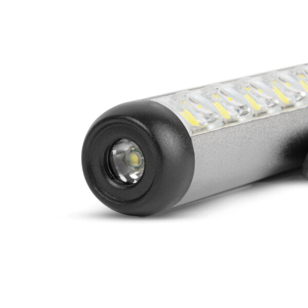 LED-es zseblámpa - munkalámpa móddal - 400 mAh akkumulátor - XPE + SMD LED - 500 lm - IP55 - ezüst - Image 2