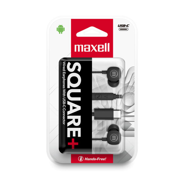 Maxell square+ fülhallgató - Type-c - 120 cm - fekete - Image 2