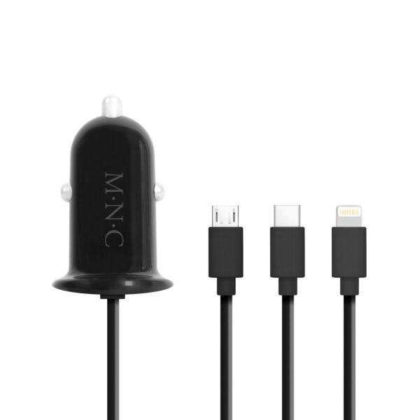 Szivargyújtós adapter 4 az 1-ben + USB - fekete - Image 2