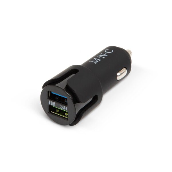 Autós szivargyújtó adapter - 2 x USB aljzattal - 2,4 A - Fekete - Image 2