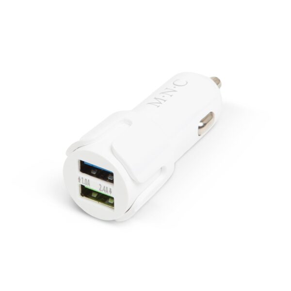 Autós szivargyújtó adapter 2 USB aljzattal - 2,4 A - Fehér - Image 2