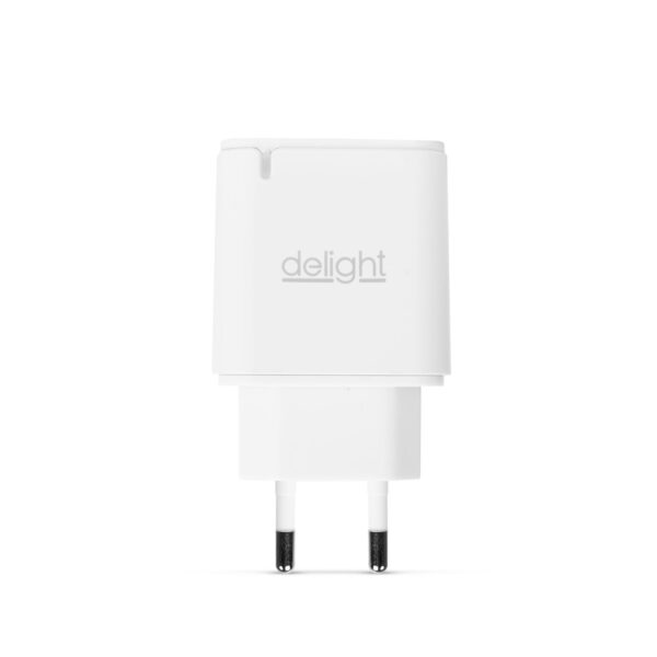 Hálózati Adapter USB + Type-C PD20W gyorstöltéssel - fehér - Image 2