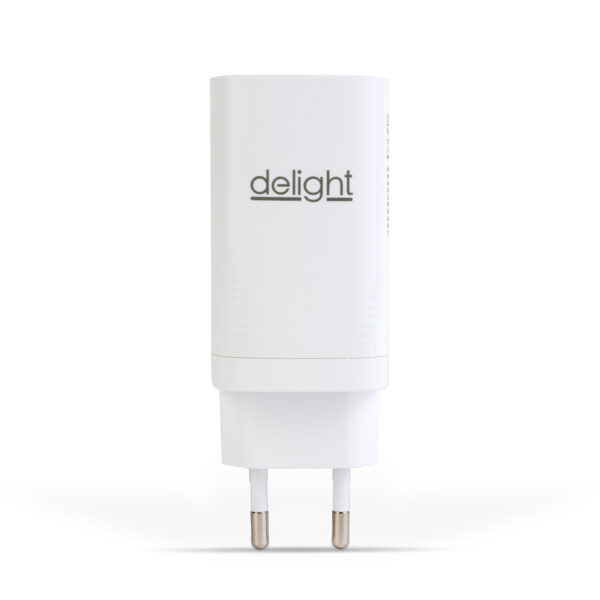 Hálózati Adapter USB + Type-C PD45W gyorstöltéssel - fehér - Image 2