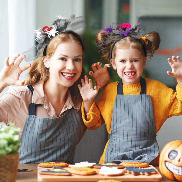 Halloween-i hajráf - pók, koponya - fehér - Image 2