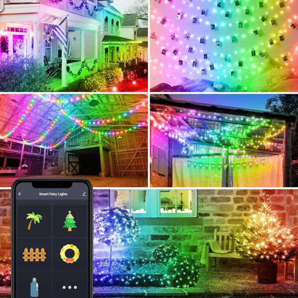 Smart fényfüzér - USB - 33 RGB LED - 5 m - Bluetooth - Image 2