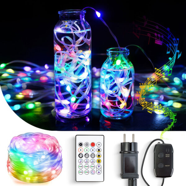 Smart fényfüzér - 100-240V - 66 RGB LED - 10 m - Bluetooth - Image 2